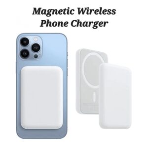 Magnetic Wireless Phone Charger - White